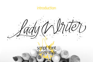 Lady Writer Skinny: A Script Font for Editorial Excellence