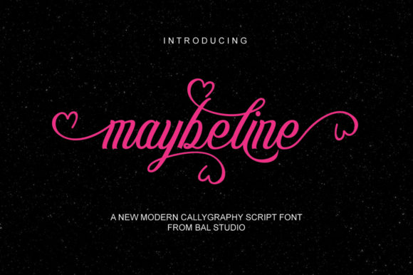Maybeline: A Script Font for Editorial Elegance