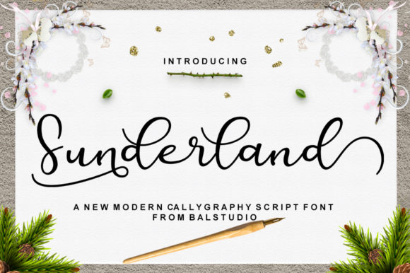 Sunderland: A Script Font for Editorial Design